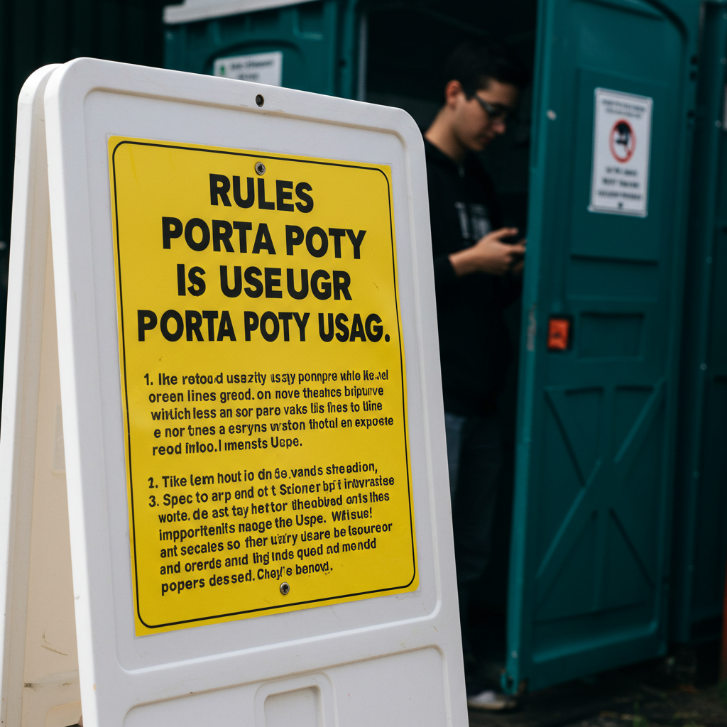 Rules and Regulations of Porta Potty