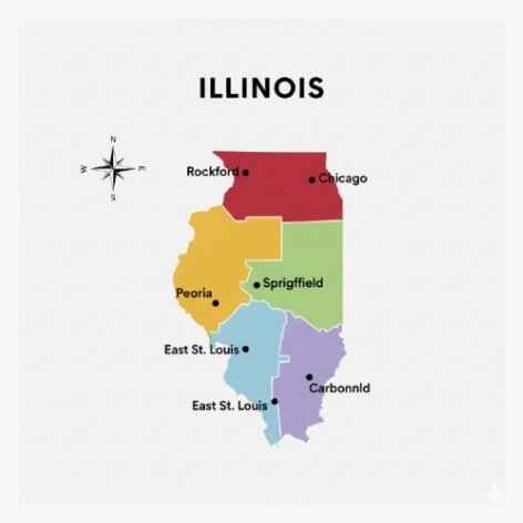 Porta Potty Rental illinois Map