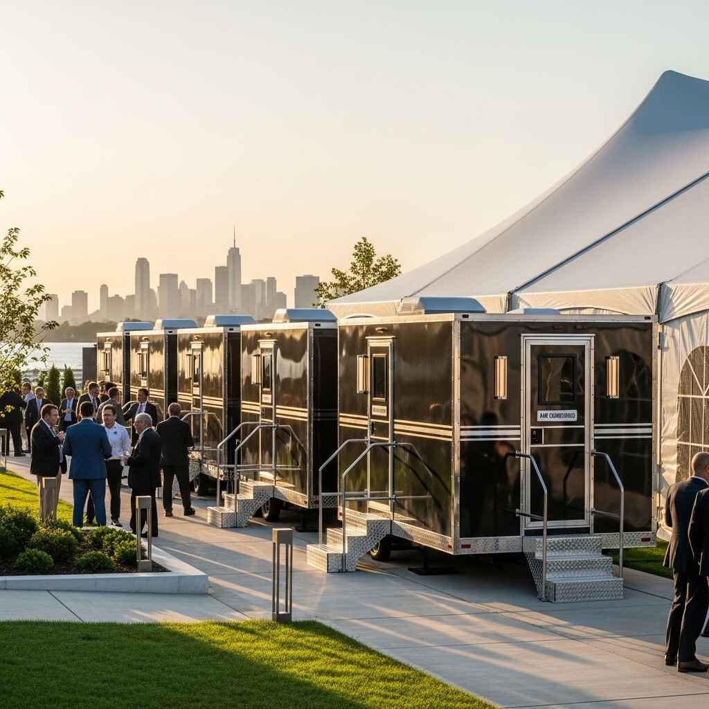 Porta Potty Rental Luxury Restroom Trailer
